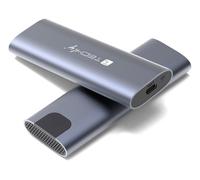 Techly 369113 Box Esterno USB-C™ USB3.2 Gen2 NVMe/SATA M.2 SSD Grigio