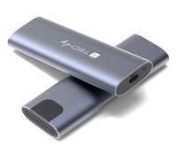 Techly 369113 Box Esterno USB-C™ USB3.2 Gen2 NVMe/SATA M.2 SSD Grigio