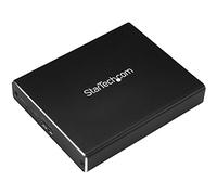 StarTech.com Box Esterno USB 3.1 (10Gbit/s) a 2 Slot, Enclosure M.2 NGFF SSD SATA, RAID, USB-C & USB-A, Alluminio