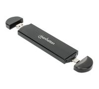 Box Esterno USB 3.2 Gen2 SSD M.2 NVMe/SATA USB-C/USB-A 10Gbps - Manhattan I-CASE USB31C-NGFFM2