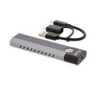 Box esterno USB-C per SSD M.2 PCIe NVMe SSD formati 2242-2260-2280 consegnato con cavo USB-C verso USB-C/USB3
