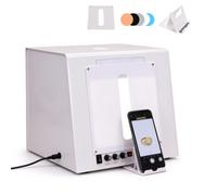 Box Fotografico per Gioielli 360 con Piatto Girevole Kit | Mini Studio Portatile con Luce LED Dimmerabile e Piattaforma Rotante per Pietre Preziose, Anelli e Collane(TB30)