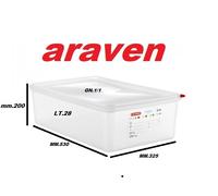 BOX GN 1/1 MM 530X325X200 LT.28 HACCP POLIPROPILENE PROFESSIONALE ARAVEN