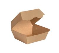 BOX HAMBURGER 1000ML.KRAFT+PLA 50PZ CM.15,5X15,5XH8.4 / GR.38