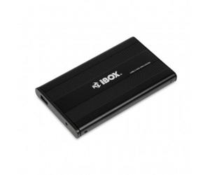 Box HDD iBox HD-01 2.5" SATA USB 2.0 Metallo Nero Compatibile Windows Mac Linux