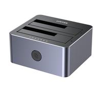 Box HDD SSD UNITEK Y-3026GY01-EU Alluminio Docking Station 2x2.5/3.5" Grigio USB 3.2 Gen 1 UASP Hot-Swap