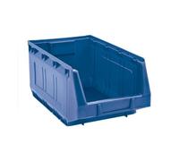 BOX IMPILABILE x10 sovrapponibile per MAGAZZINO blu a bocca di lupo 10lt