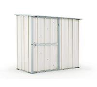 Box in Acciaio Zincato Casetta da Giardino in Lamiera 1.74 x 1.00 m x h1.82 m - 43 KG - 1,74 metri quadri (Bianco)