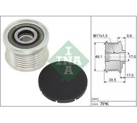 INA Dispositivo ruota libera alternatore 535 0344 10 per Dacia, Nissan, Renault, Fiat