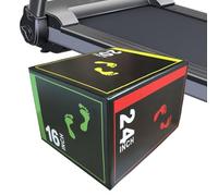 Box Jumps for Home Gym, Non Slip Exercise , Balance Training Equipment, 15.75x19.69x23.62 Inches, Features Stable Base and Anti Skid , for Squat Deadlift Skipping