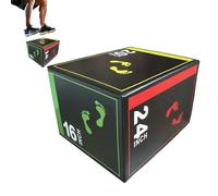Box Jumps for Home Gym, Non-Slip Exercise Jump Box, Effortless Hygiene Maintenance, Balance and Speed Training Equipment for Deadlift, Squat, Skipping, Garage Trainuts, 15,75 x 19,69 x 23,62 pollici