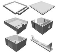 Box Montaggio Rack Rete per Alimentatore Filtrato Raspberry Pi Stampato 3D