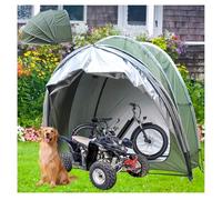 Box Moto Appeso 2 in 1 Box Biciclette con Tessuto Oxford 210D PU4000 Impermeabile Box Biciclette Da Esterno Casetta Porta Attrezzi Da Giardino,Green