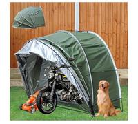 Box Moto Appeso 2 in 1 Garage Moto Proteggi Da Vento,Pioggia,Neve,Polvere Carport Auto Capanno Da Giardino,Green