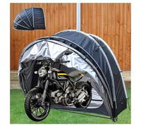 Box Moto per Esterno Appeso 2 in 1 Telo Moto Per 2/3/4/5 Biciclette Carport Auto Tenda Moto,Black