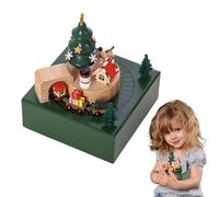 Box Musica Natale- MANURAGLIA in Legno di Legno, Display per FESTIVITÀ in Magnetico Rotante in Trasferta in | Arreddole da Collezione di Natale per Famiglie, Giocattolo Esclusivo