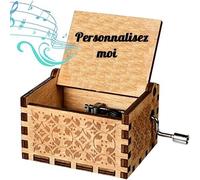 Box musicale in legno France Gall bambola di cera, suono - personalizzabile
