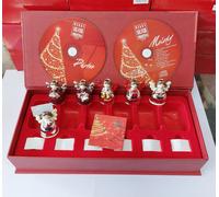 BOX n.6 ANGELI in 3 COLORI Cm.5 ORO SEGNAPOSTO con 1 CD MUSICHE DI NATALE 8124