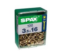 Box Of Screws Spax Yellox Wood Flat Head 100 Pieces (4 X 20 Mm) NUOVO