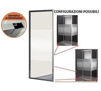BOX PARETE FISSA DOCCIA BRIXO VETRO SERIGRAFATO SPESSORE 5MM