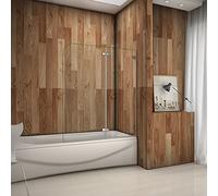 Box Parete Vasca 100x140 cm Aica Italy Box Doccia Sopravasca Senza Profilo A Muro Vetro 5 mm Trasparente Larga 100cm