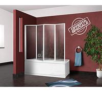 Box parete vasca reversibile e pieghevole, 4 ante