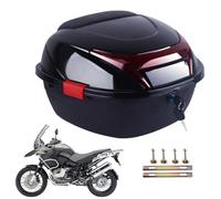 Box per bagagli per moto - Portabagagli impermeabile, base di montaggio integrata | Custodia rigida per valigia, grande design del pannello riflettente per riporre vestiti, attrezzatura da guida