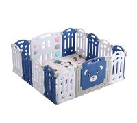 Box per Bambini Centro Attività per Neonati Recinzione per Bambini Parco Giochi per Bambini Parco Grande Parco Attività Pieghevole al Coperto e All'aperto con Schiuma Anticollisione (12+2)