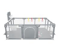 Box per Bambini con Succhiatori, Versione potenziata 2025 Recinto per Baby Tessuto Oxford 300D, Centro Attività per Bambini, Facile da Montare e da Pulire-180 * 120 * 66 cm - Grigio scuro
