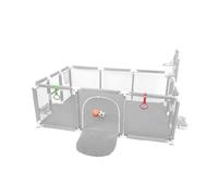 Box per Bambini con Succhiatori, Versione potenziata 2025 Recinto per Baby Tessuto Oxford 300D, Centro Attività per Bambini, Facile da Montare e da Pulire-180 * 120 * 66 cm (grigio chiaro)
