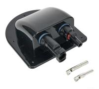 Box per giunzione Cavo per solare per RV per facile Install Box(Black) | Doppio foro ABS, design impermeabile, umidità, installazione RV, maltempo