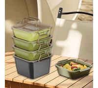 Box per il pranzo riutilizzabile con coperchi contenitori alimentari