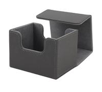 Box per Mazzo per cartoncino, Cassa Magnetica Candatura di Carte Canda Custodia 100 Fogli capacità PU CASCHE Carte di Game per CARTO di Tarot Game (Grigio)