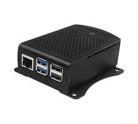 Box per Raspberry Pi 5 in alluminio anodizzato con pareti ventilate e tetto per una regolazione termica costante (involucro esterno)