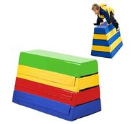 Box per salti pliometrici in schiuma 4 in 1, box per salti pliometrici in schiuma, box per volteggio in morbida schiuma per bambini dell'asilo, allenamento di agilità e ginnastica(80x50x60cm)