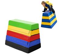Box per salti pliometrici in schiuma 4 in 1, box per salti pliometrici in schiuma, box per volteggio in morbida schiuma per bambini dell'asilo, allenamento di agilità e ginnastica(100x60x70cm)