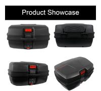 Box per sella per moto da 48L impermeabile 560x410x300mm nero con chiavi