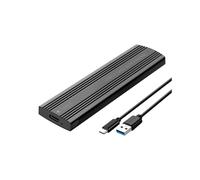 Box per SSD M.2 con Protocollo NVMe da M.2 A USB 3.2 Gen2 Type-C 10 Gbps, Custodia per SSD M.2, Box per Hard Disk Mobile A Stato , Colore Nero.
