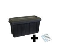 Box per timone Daken Blackit Lite, cassetta degli attrezzi, cassetta per cinture, scatola per rimorchi, scatola di immagazzinaggio, Daken B24-1 + kit di montaggio MON301, Edelstahlhaus GmbH