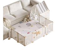 Box pieghevole, cortile da gioco for la sicurezza dei bambini con configurazioni su tre lati for soggiorno, recinto for bambini al coperto e attività(A)