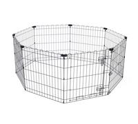 Box pieghevole in metallo TIAKI per cuccioli - Tg. M: 8 pannelli da L 61 x H 76 cm