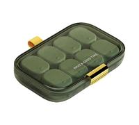 Box pillola da viaggio - Box pillola | Contenitori di vitamina | Basella di farmacia portatile | Fortemente bloccabile con 7 dosi indipendenti | Distributore di pillole portatile con fascia di silicon