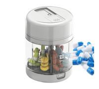 Box Pillola Portatile - 7 Compartimenti Organizzatore Da 12 Cm Porta Di Medicinali, Custodia Per Integratori Compatti, Contenitore Di Stoccaggio Durevole | Viaggia Per Il Viaggio In Famiglia Per Campe