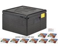 BOX PIZZA TRASPORTO TERMICO 41x41x40,4 ( X 8 PIZZE 33X33 ) CAMBRO 10 2023