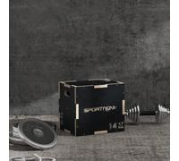 Box Pliometrico 3 in 1, Plyo Box in Legno Antiscivolo 3 Altezze per Allenamento a Casa e Palestra, 40.5-35.5-30.5 cm, Nero Allenarsi a casa o in palestra è ora più facile che mai con il plyo box SPORT