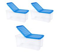 Box Portabiancheria 41,5 L Trasparente con Coperchio Pieghevole 57x39x25,7 1309C