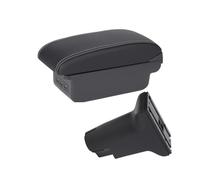 Box Portaoggetti Automatico Per Fiat 500 Per Fiat Per CRONOS Bracciolo Auto Alzato Dettagli Interni Accessori Box Bracciolo(C3 Black white NoUSB)