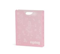 ergobag Scatola portadocumenti DIN A4 con manico per maggiore ordine nella cartella della scuola, trasparente e stabile principessa, rosa