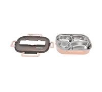 Box Portatile per Bambini da 1,3 Litri a Quattro Scomparti con Cucchiaio per Bacchette per Ufficio Scolastico (Rosa【Bacchetta e cucchiaio gratuiti】)