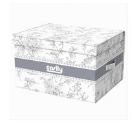 BOX PORTATUTTO SCATOLA SALVASPAZIO CONTENITORE ORGANIZER 50X40X25CM FANTASIA 873